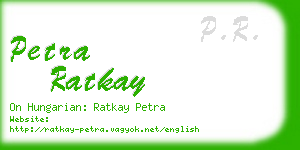 petra ratkay business card